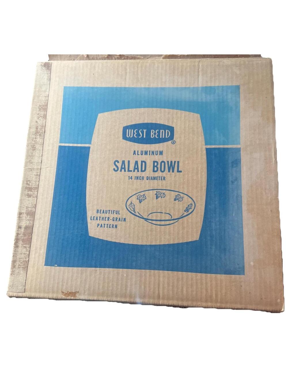 Vintage WEST BEND Aluminum  Color Crackle Finish SALAD Large Bowl 14" NEW IN BOX